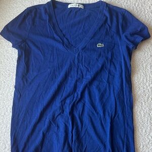 Royal Blue Lacoste V Neck